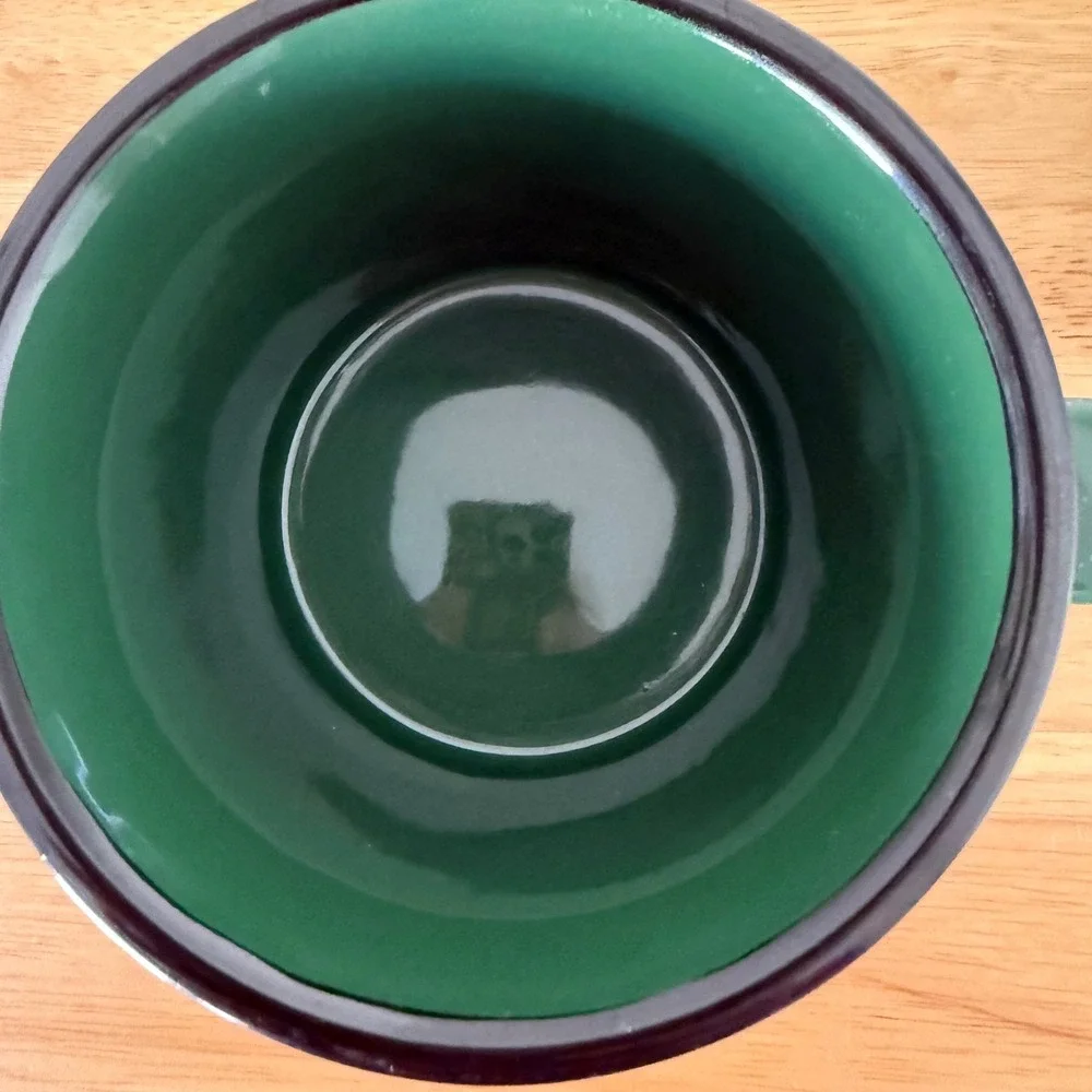 Smugglers Notch Vermont‎ Green Speckled Souvenir Ceramic Coffee Mug